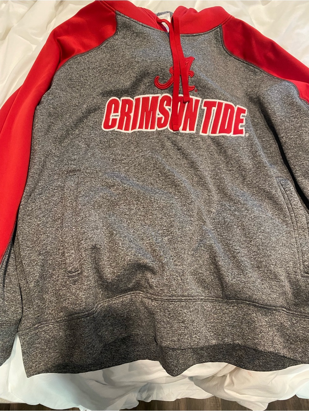 Crimson Tide Hoodie - Gray & Red